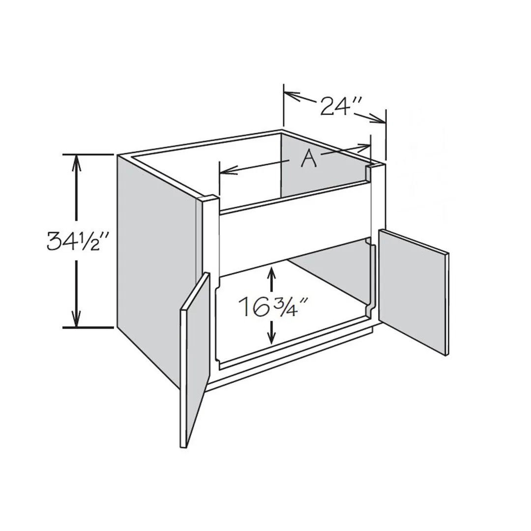Shenandoah PRO Express Breckenridge 36-in W x 34.5-in H x 24-in D Stone Full Overlay Sink Base Fully Assembled Plywood Cabinet (Recessed Panel Shaker Style), photo 13 of 14