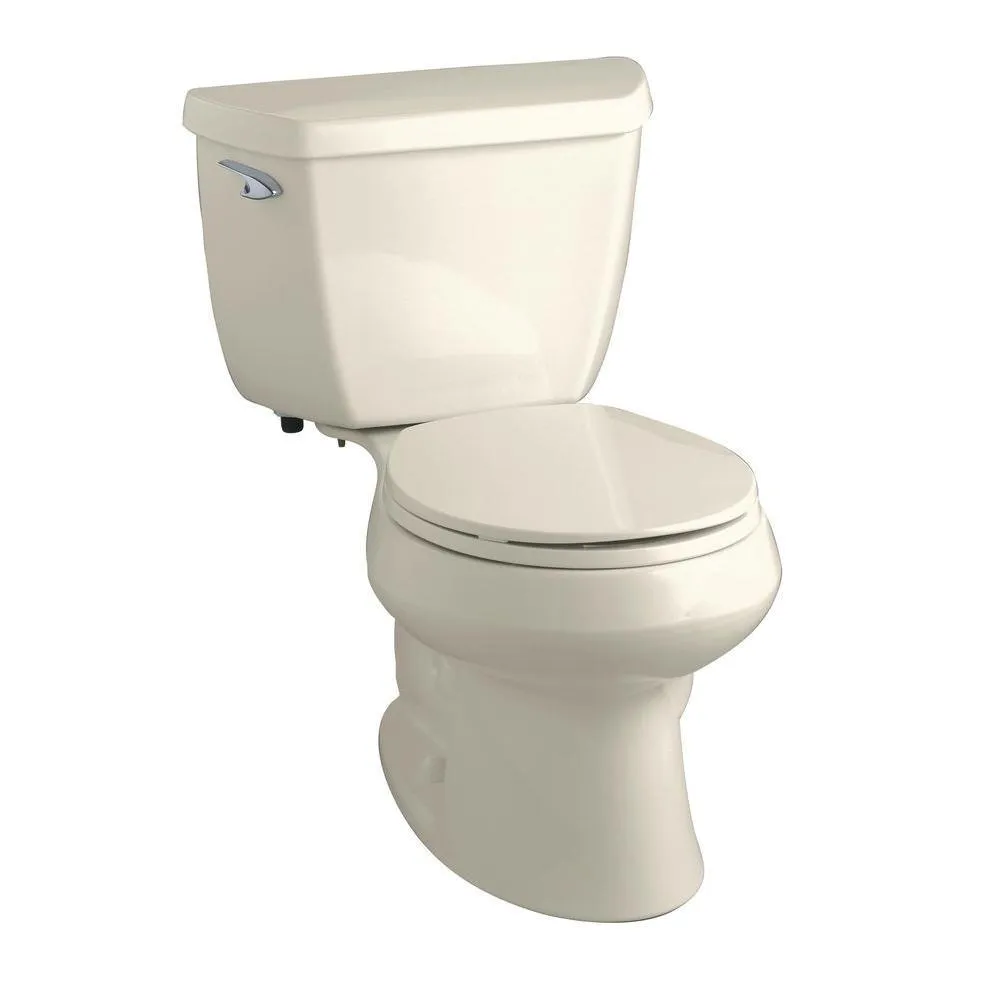 Wellworth Classic 2-Piece 1.28 GPF Single Flush Round Front Toilet with Class Five Flushing Technology in Almond, photo 2 of 10