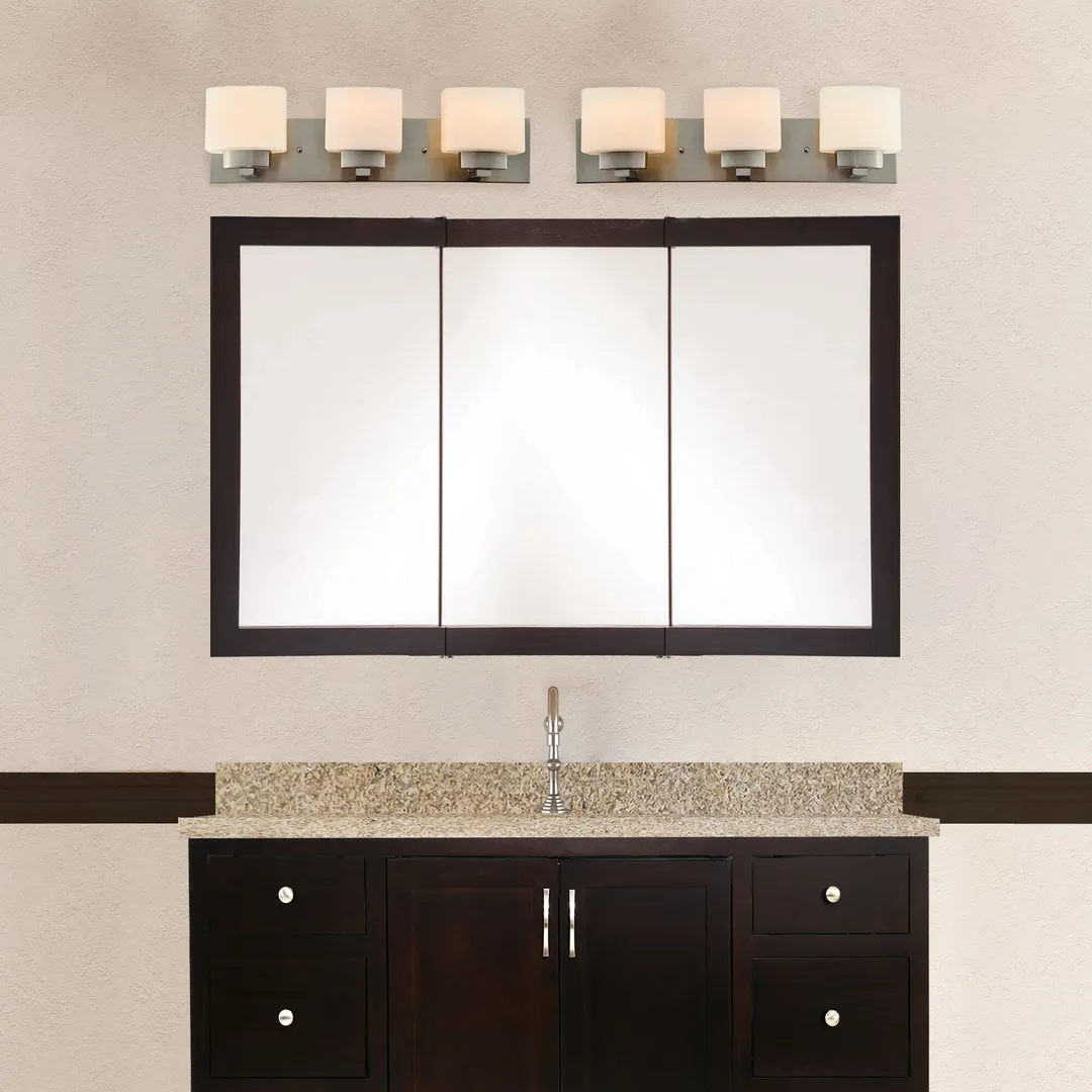Design House Ventura 48-in x 30-in Surface Mount Espresso Mirrored Medicine Cabinet, photo 15 of 19