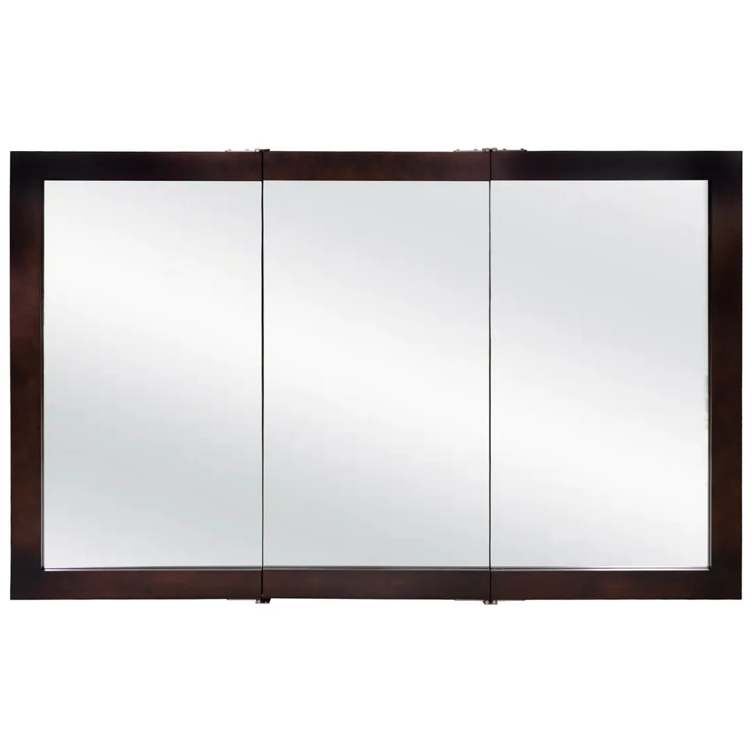Design House Ventura 48-in x 30-in Surface Mount Espresso Mirrored Medicine Cabinet, photo 11 of 19