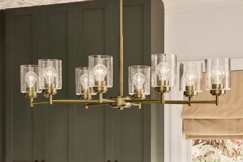 Winslow 8-Light Gold Industrial Chandelier