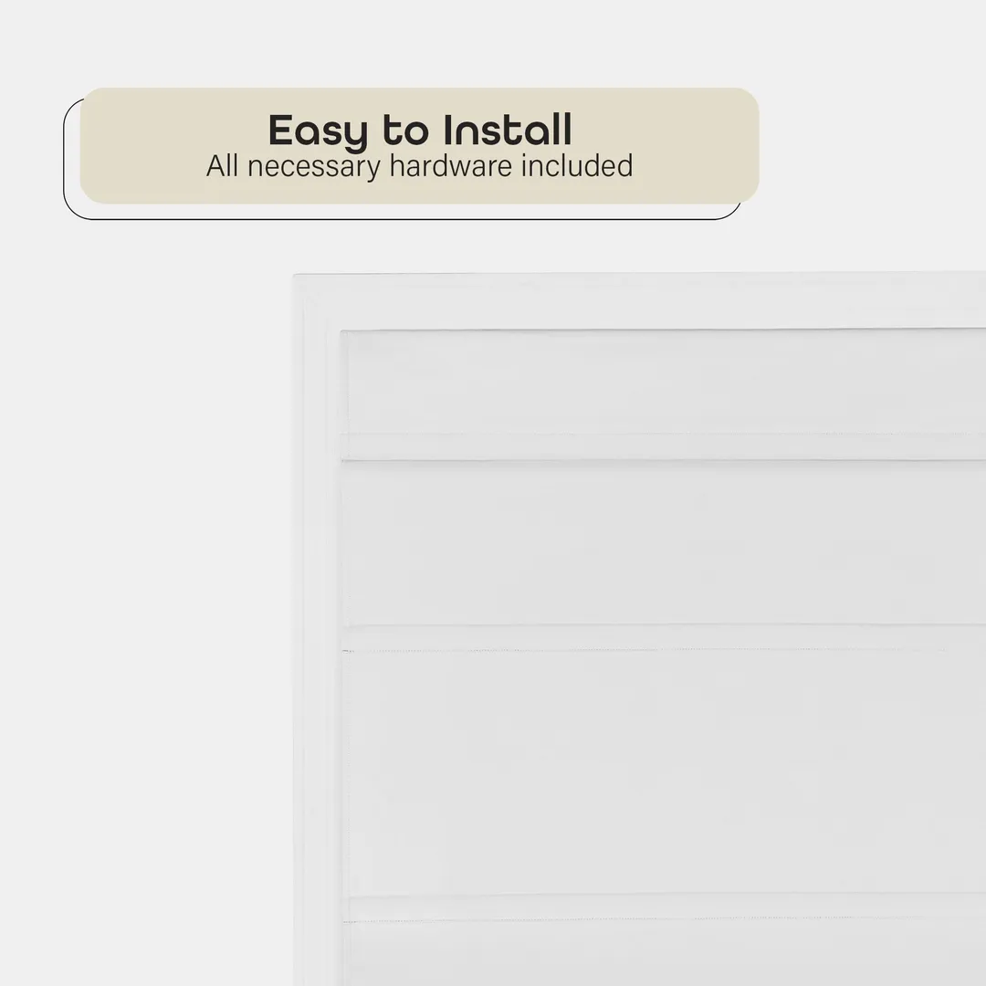 Achim Blackout Cordless Roman Shade, White, 33 in W x 64 in L, photo 4 of 7
