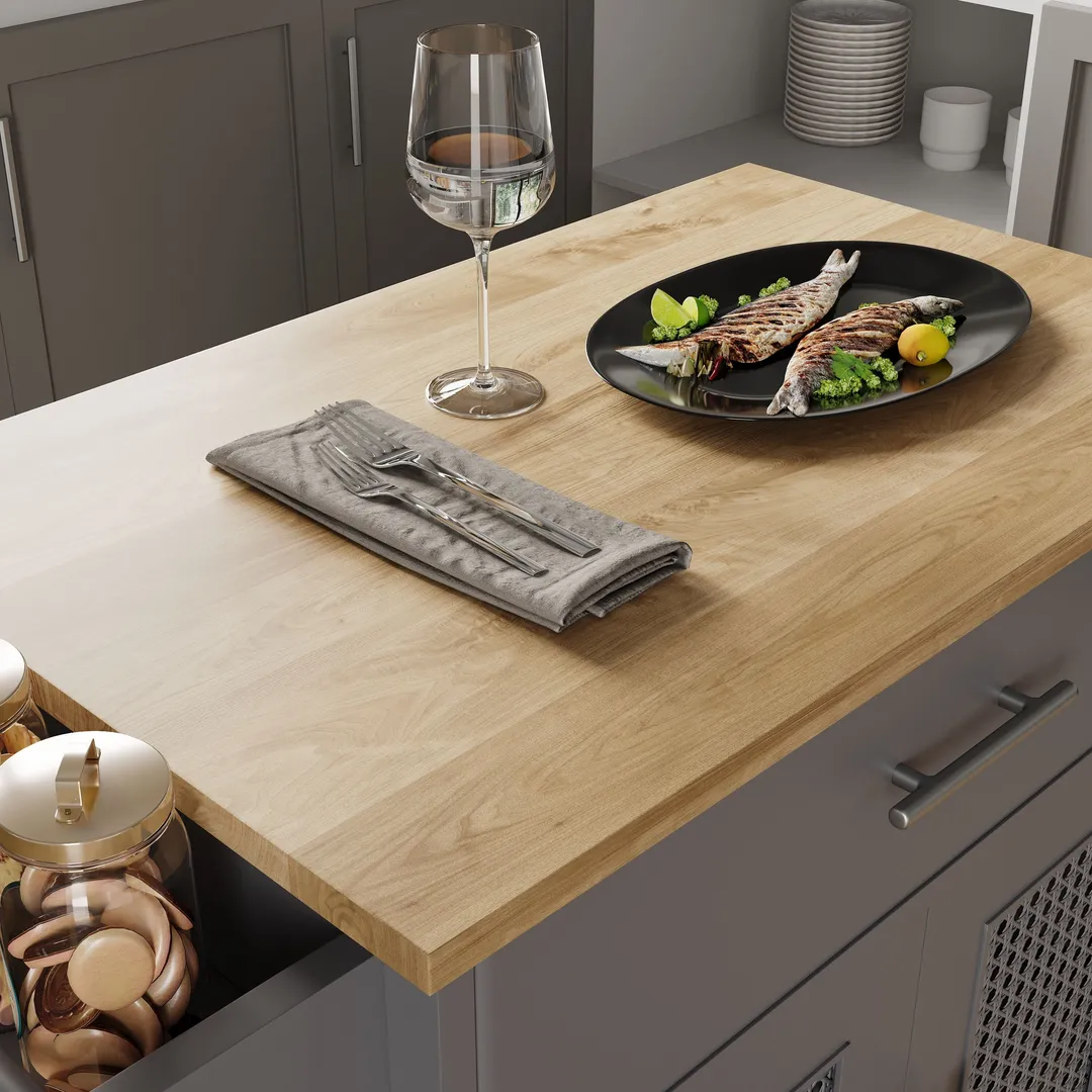 Jarenie Gray Mdf Base with Mdf Wood Top Rolling Kitchen Island (15.8-in x 26-in x 35.2-in), photo 4 of 10