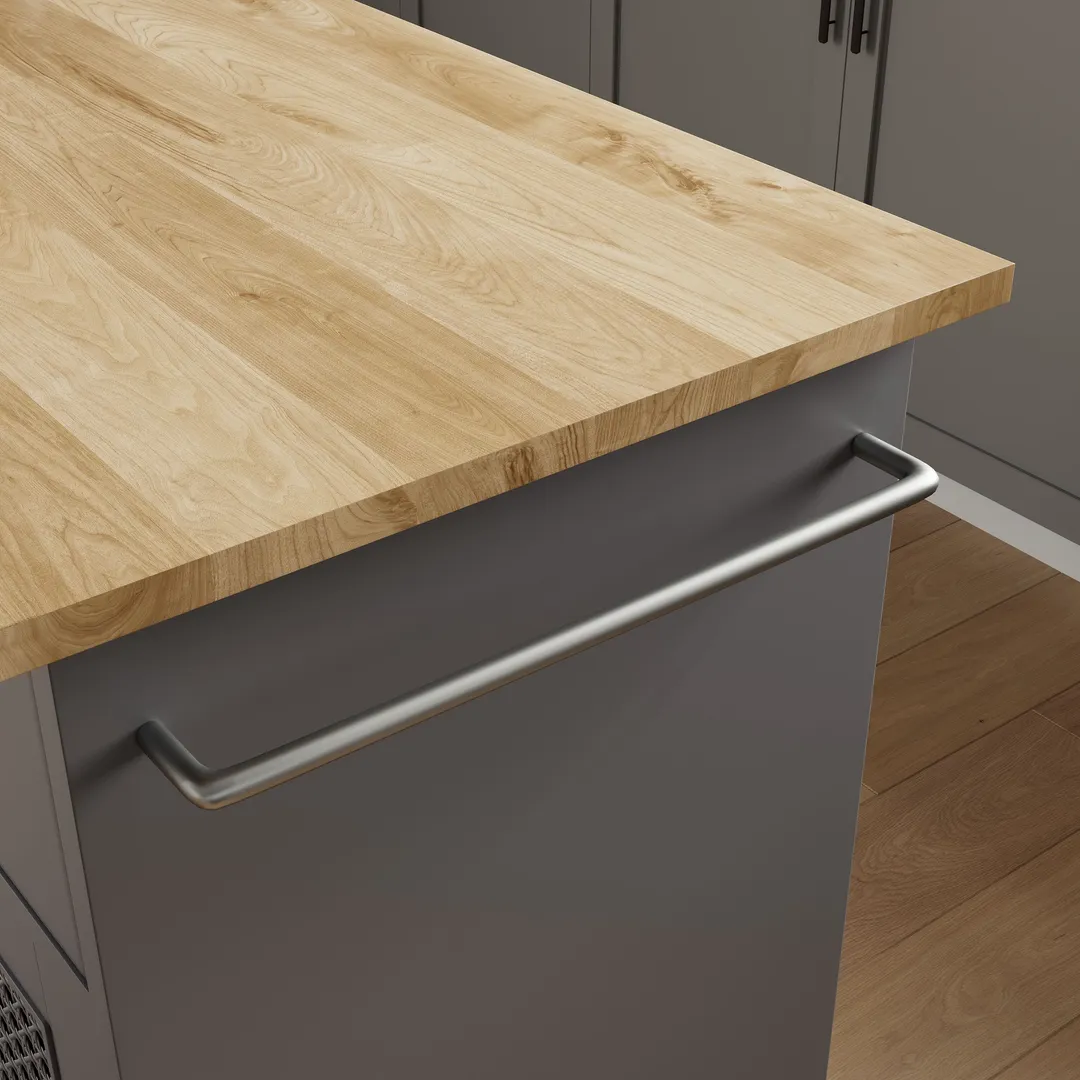 Jarenie Gray Mdf Base with Mdf Wood Top Rolling Kitchen Island (15.8-in x 26-in x 35.2-in), photo 6 of 10