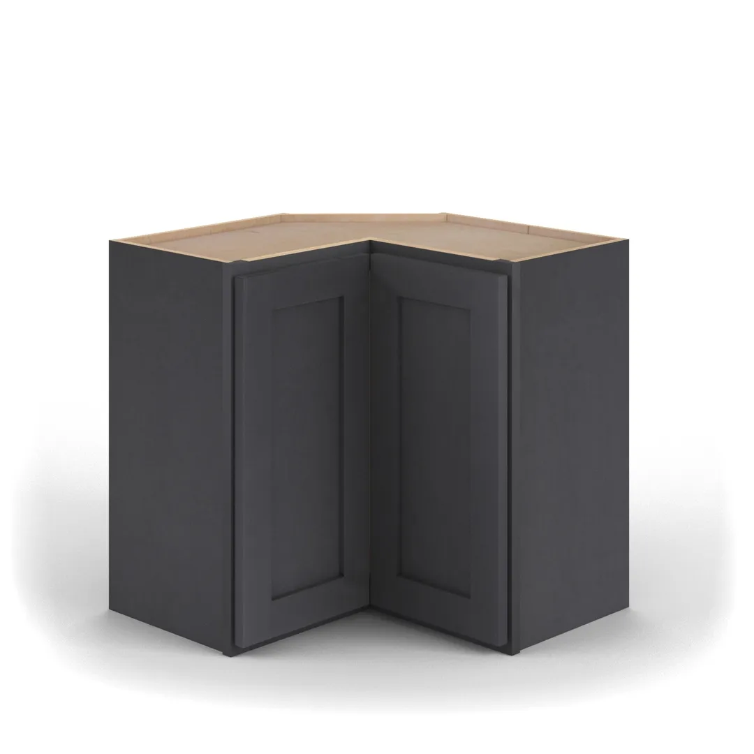 Valleywood Cabinetry 24-in W x 30-in H x 24-in D Ideal Gray Birch L-shaped Corner Wall Ready To Assemble Plywood Cabinet (Flat Panel Shaker Style), photo 3 of 11
