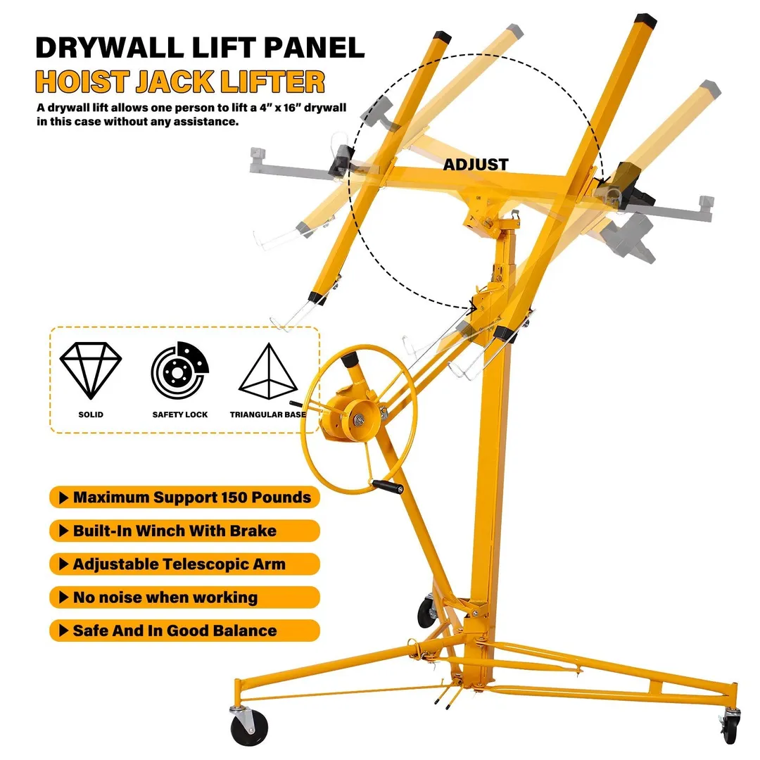 Maocao Hoom 13ft Drywall Lift 13-ft H x 53-in L x 53-in W Steel Drywall Lift, photo 7 of 12
