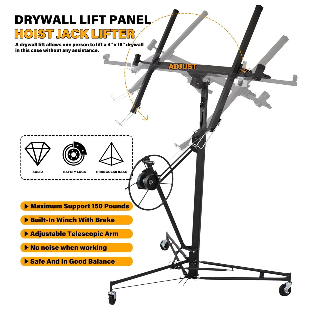Maocao Hoom 13ft Drywall Lift 13-ft H x 53-in L x 53-in W Steel Drywall Lift, photo 7 of 11