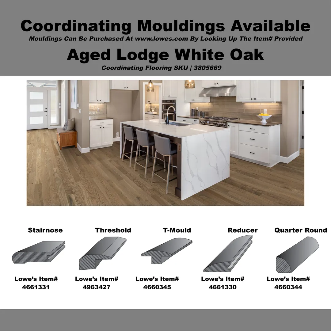 allen + roth Aged Lodge White oak 7/16-in T x 6-1/2-in W Wirebrushed Engineered Hardwood Flooring ( 24.5-sq ft / Carton ), photo 8 of 8