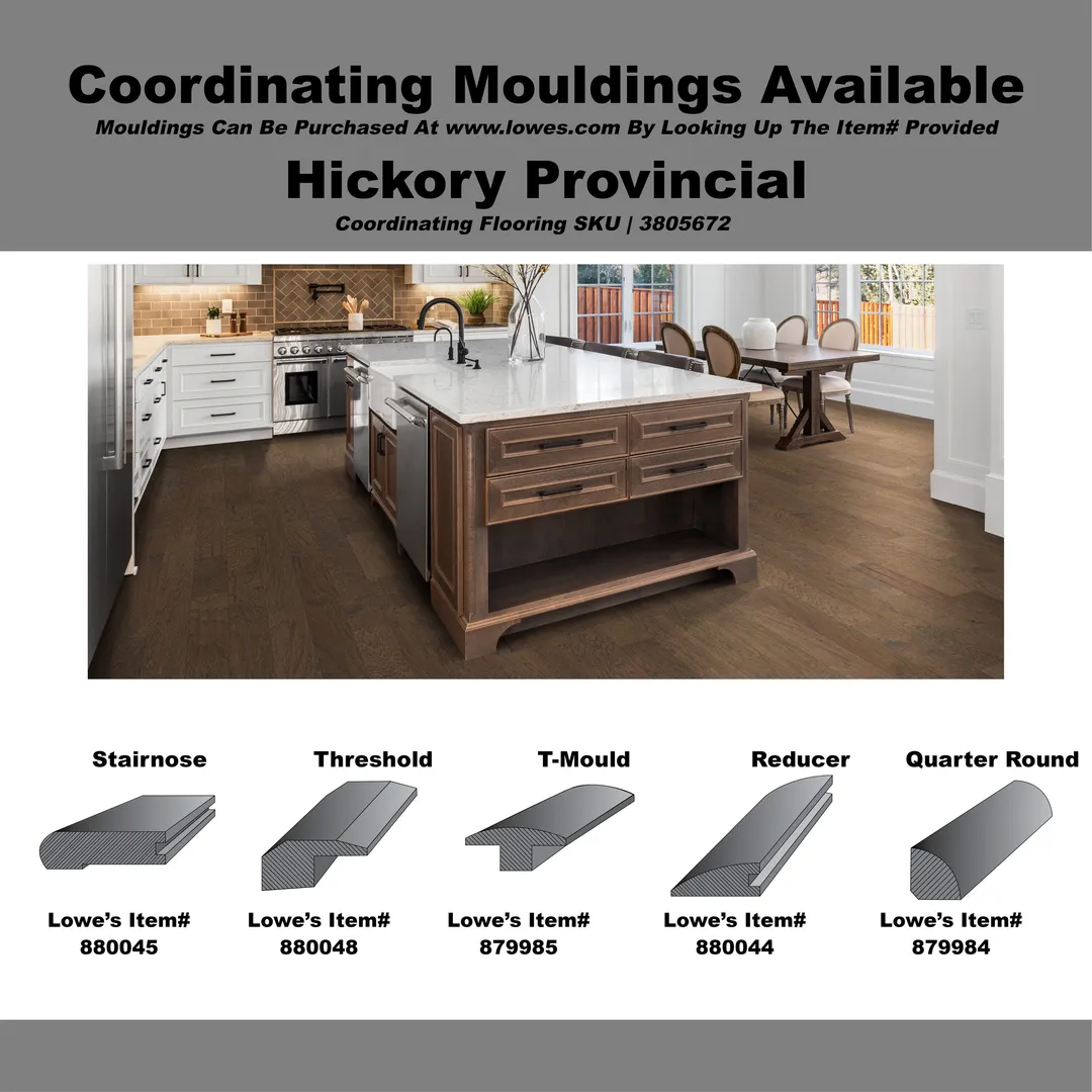 allen + roth Provincial Hickory 1/2-in T x 5-in W Distressed Engineered Hardwood Flooring ( 38-sq ft / Carton ), photo 9 of 9