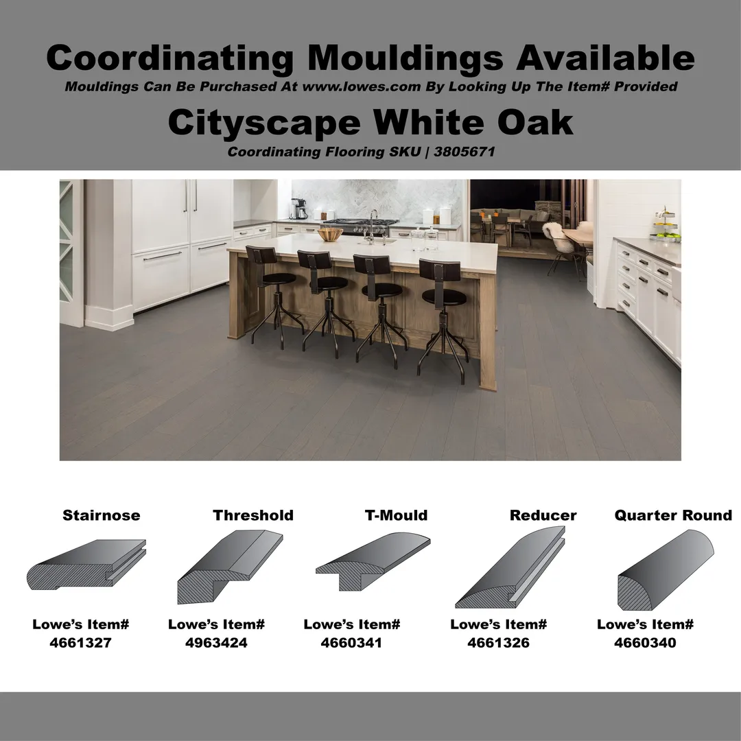 allen + roth Cityscape White oak 7/16-in T x 6-1/2-in W Wirebrushed Engineered Hardwood Flooring ( 24.5-sq ft / Carton ), photo 9 of 9