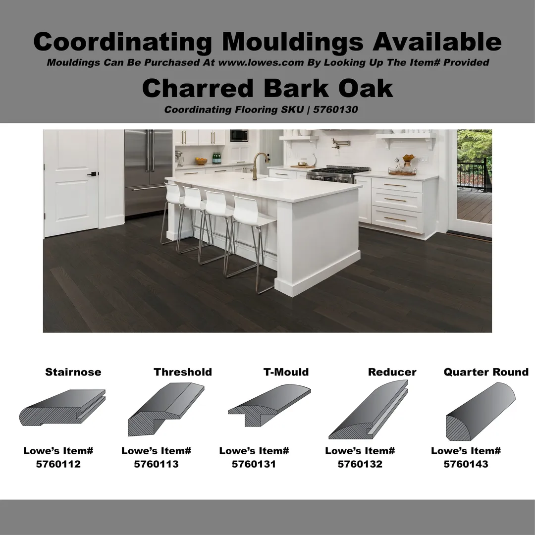 Green Leaf Charred Bark Oak 3/4-in T x 5-in W Smooth/Traditional Solid Hardwood Flooring ( 20-sq ft / Carton ), photo 5 of 5