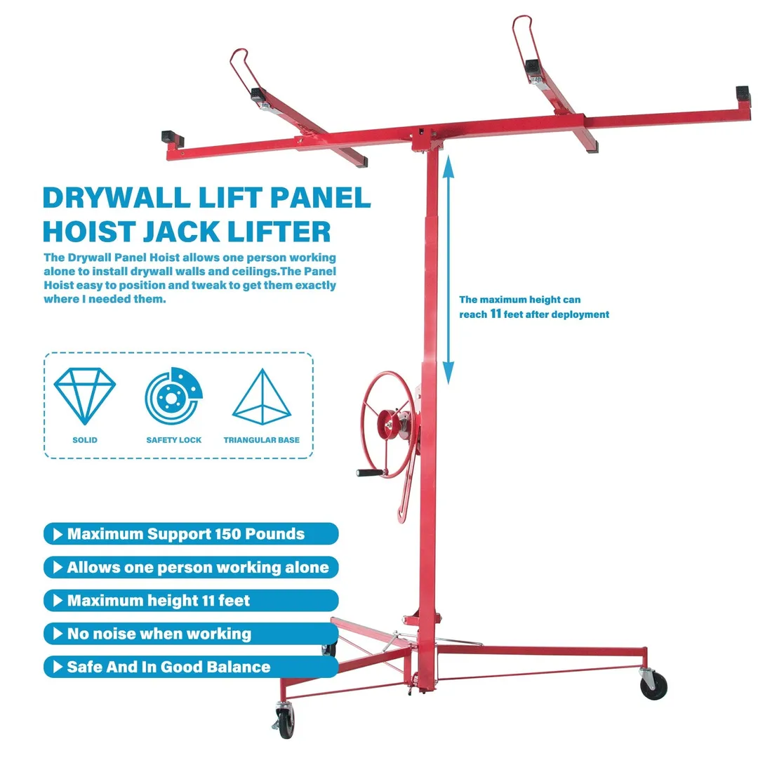 Maocao Hoom 11ft Drywall Lift 11-ft H x 115-in L x 61-in W Steel Drywall Lift, photo 7 of 11