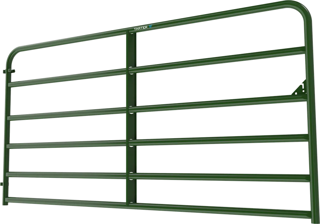 Tarter 4-ft H x 8-ft W Green Powder Over E-coat Steel Farm Corral Fence Gate, photo 3 of 4