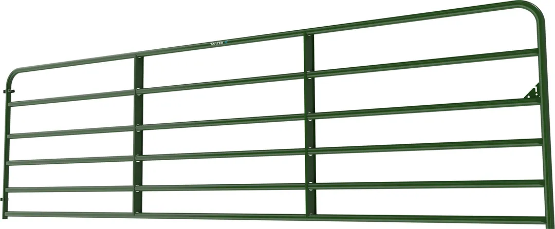 Tarter 4-ft H x 14-ft W Green Powder Over E-coat Steel Farm Corral Fence Gate, photo 5 of 6
