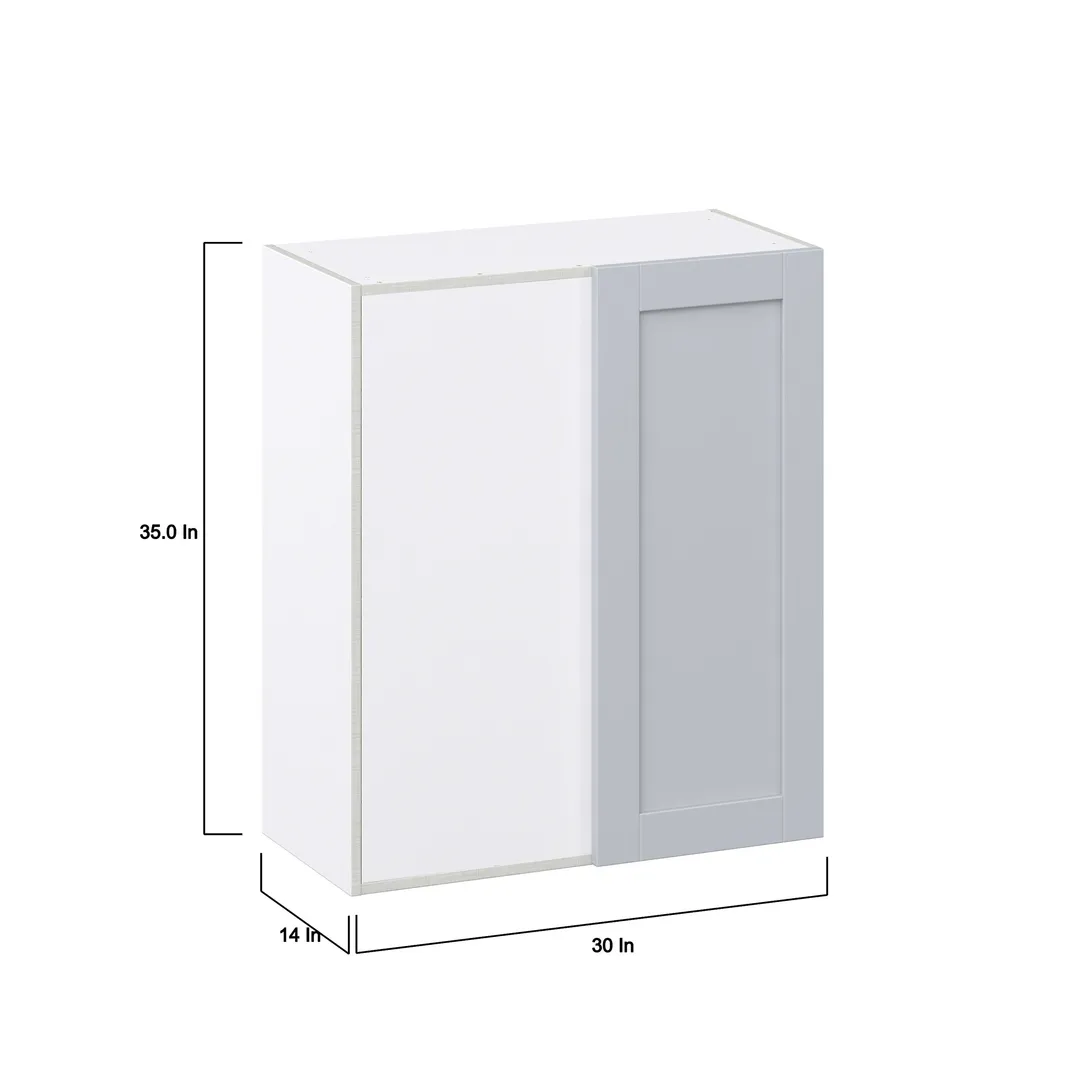Hugo&Borg Charlesberg 30-in W x 35-in H x 14-in D Gray Blind Wall Fully Assembled Cabinet (Recessed Panel Shaker Door Style), photo 4 of 14