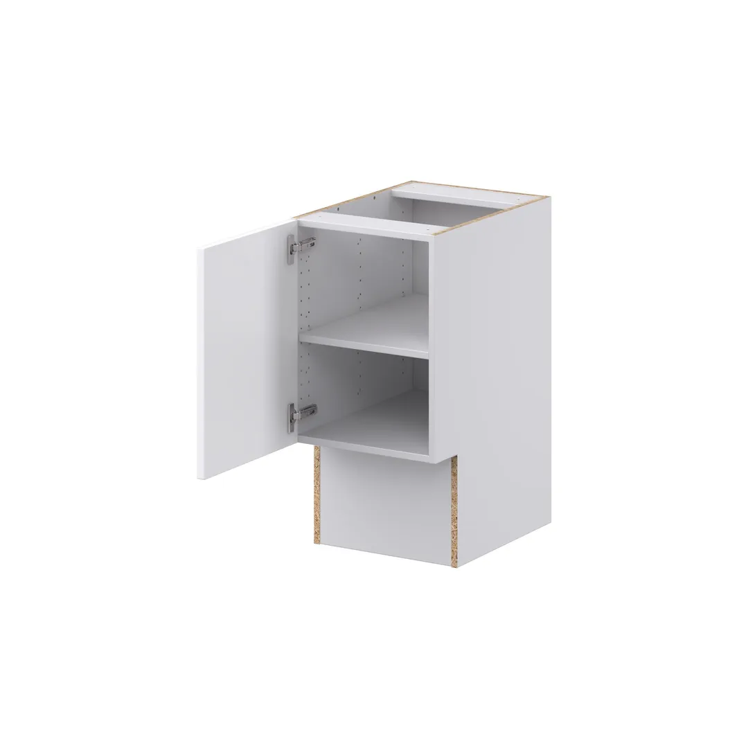 Hugo&Borg Lasalle 15-in W x 34.5-in H x 21-in D Bright White Slab Base Fully Assembled Cabinet (Flat Panel Slab Door Style), photo 6 of 13