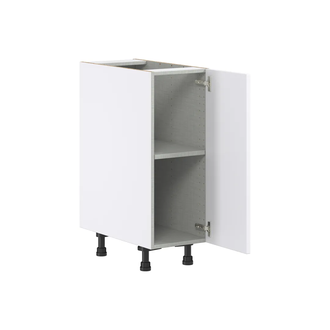 Hugo&Borg Lasalle 12-in W x 34.5-in H x 24-in D Bright White Slab Base Fully Assembled Cabinet (Flat Panel Slab Door Style), photo 6 of 13