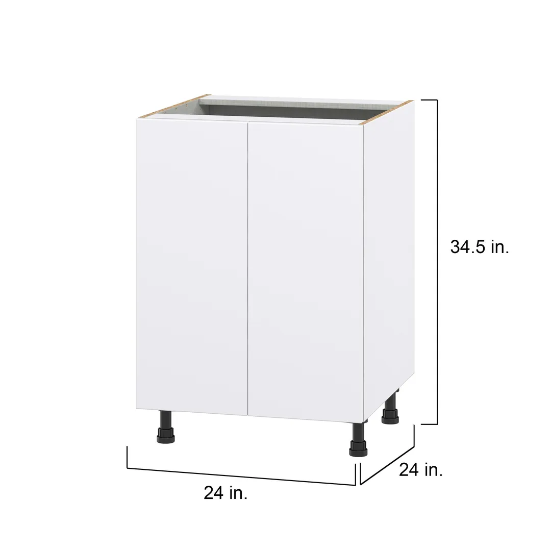 Hugo&Borg Lasalle 24-in W x 34.5-in H x 24-in D Bright White Slab Base Fully Assembled Cabinet (Flat Panel Slab Door Style), photo 4 of 13