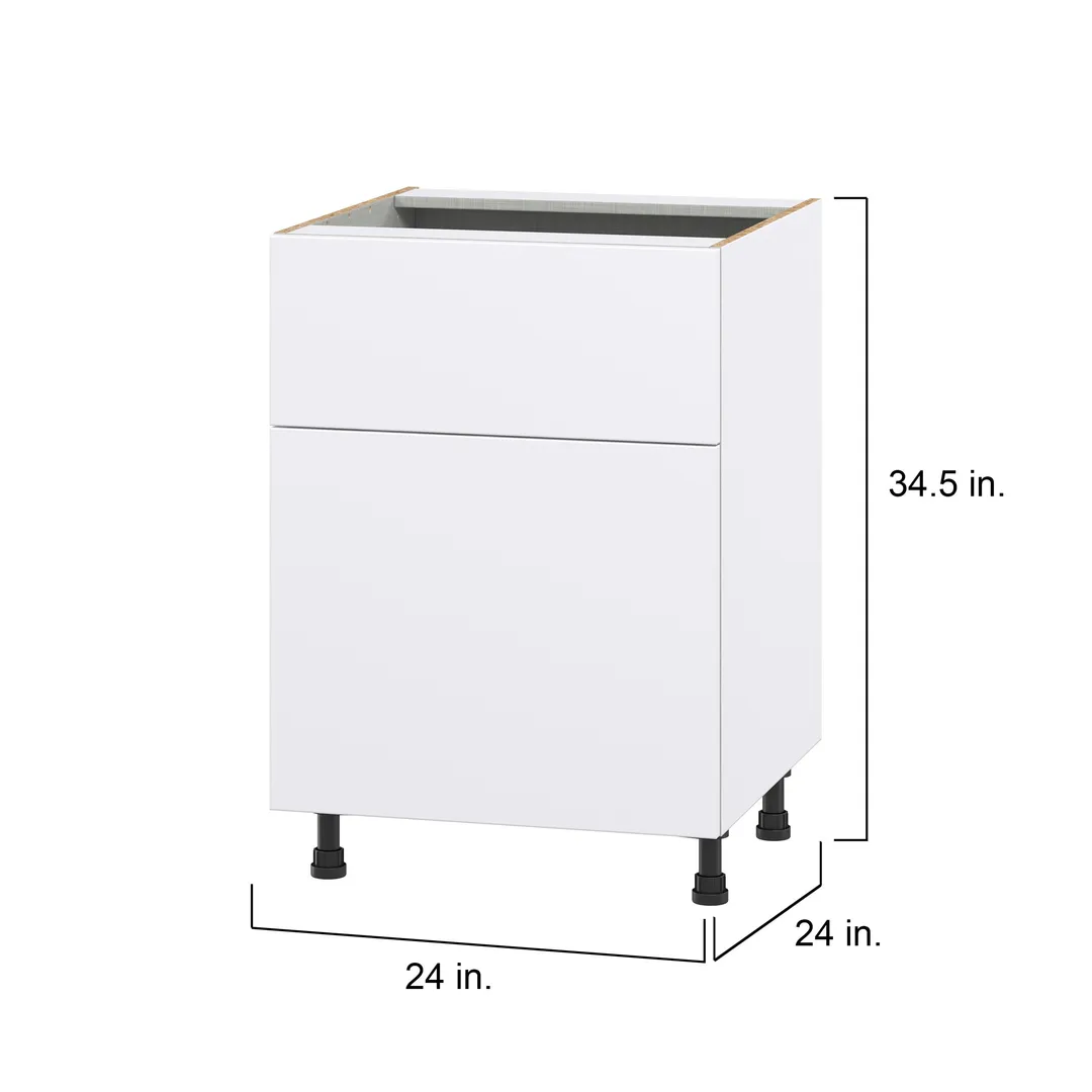 Hugo&Borg Lasalle 24-in W x 34.5-in H x 24-in D Bright White Slab 1-Drawer Base Fully Assembled Cabinet (Flat Panel Slab Style), photo 4 of 13