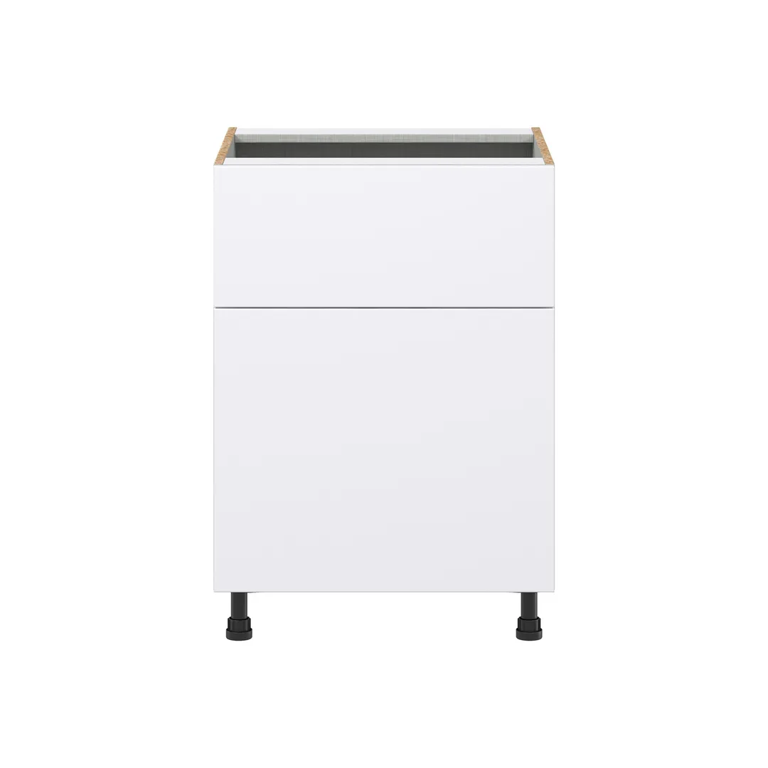 Hugo&Borg Lasalle 24-in W x 34.5-in H x 24-in D Bright White Slab 1-Drawer Base Fully Assembled Cabinet (Flat Panel Slab Style), photo 7 of 13