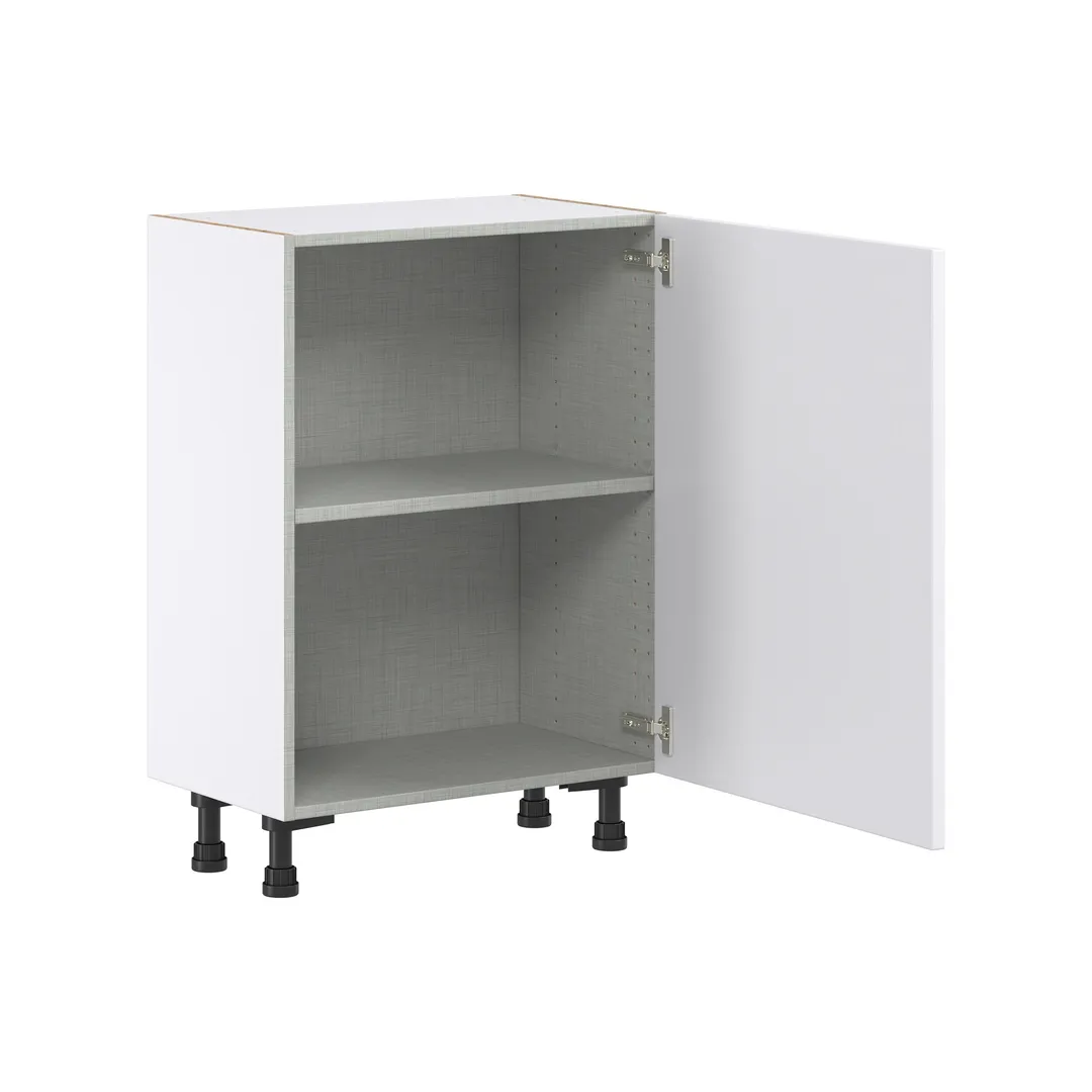 Hugo&Borg Lasalle 24-in W x 34.5-in H x 14-in D Bright White Slab Base Fully Assembled Cabinet (Flat Panel Slab Door Style), photo 6 of 13