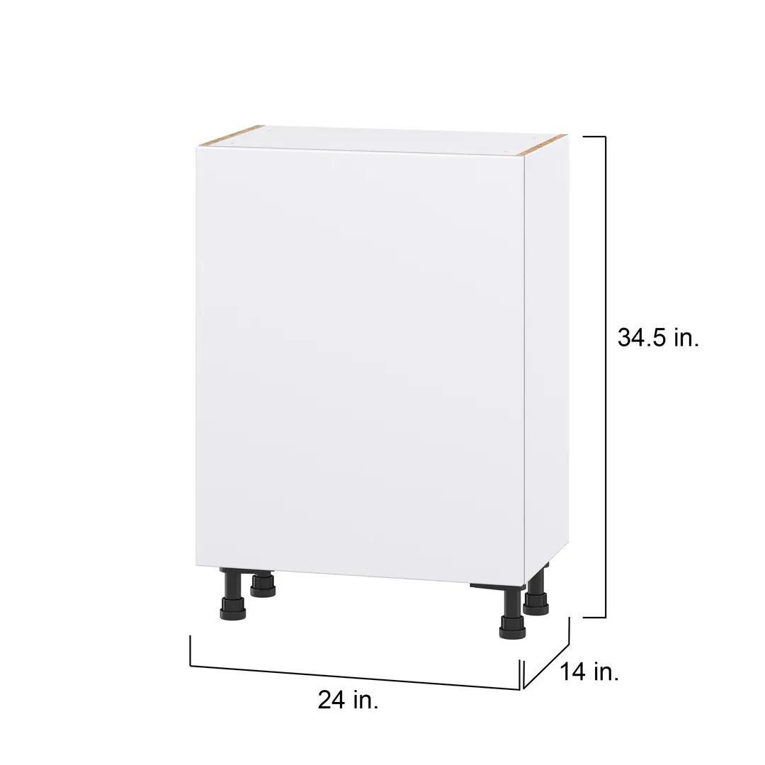 Hugo&Borg Lasalle 24-in W x 34.5-in H x 14-in D Bright White Slab Base Fully Assembled Cabinet (Flat Panel Slab Door Style), photo 4 of 13