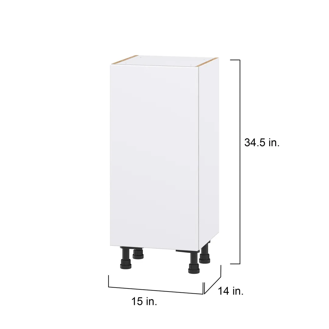 Hugo&Borg Lasalle 15-in W x 34.5-in H x 14-in D Bright White Slab 3-Drawers Base Fully Assembled Cabinet (Flat Panel Slab Style), photo 4 of 13