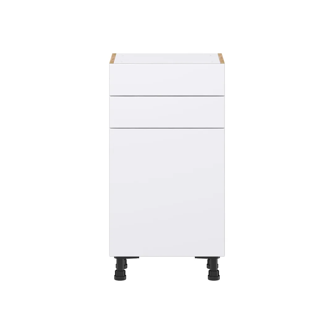 Hugo&Borg Lasalle 18-in W x 34.5-in H x 14-in D Bright White Slab 2-Drawers Base Fully Assembled Cabinet (Flat Panel Slab Style), photo 7 of 13