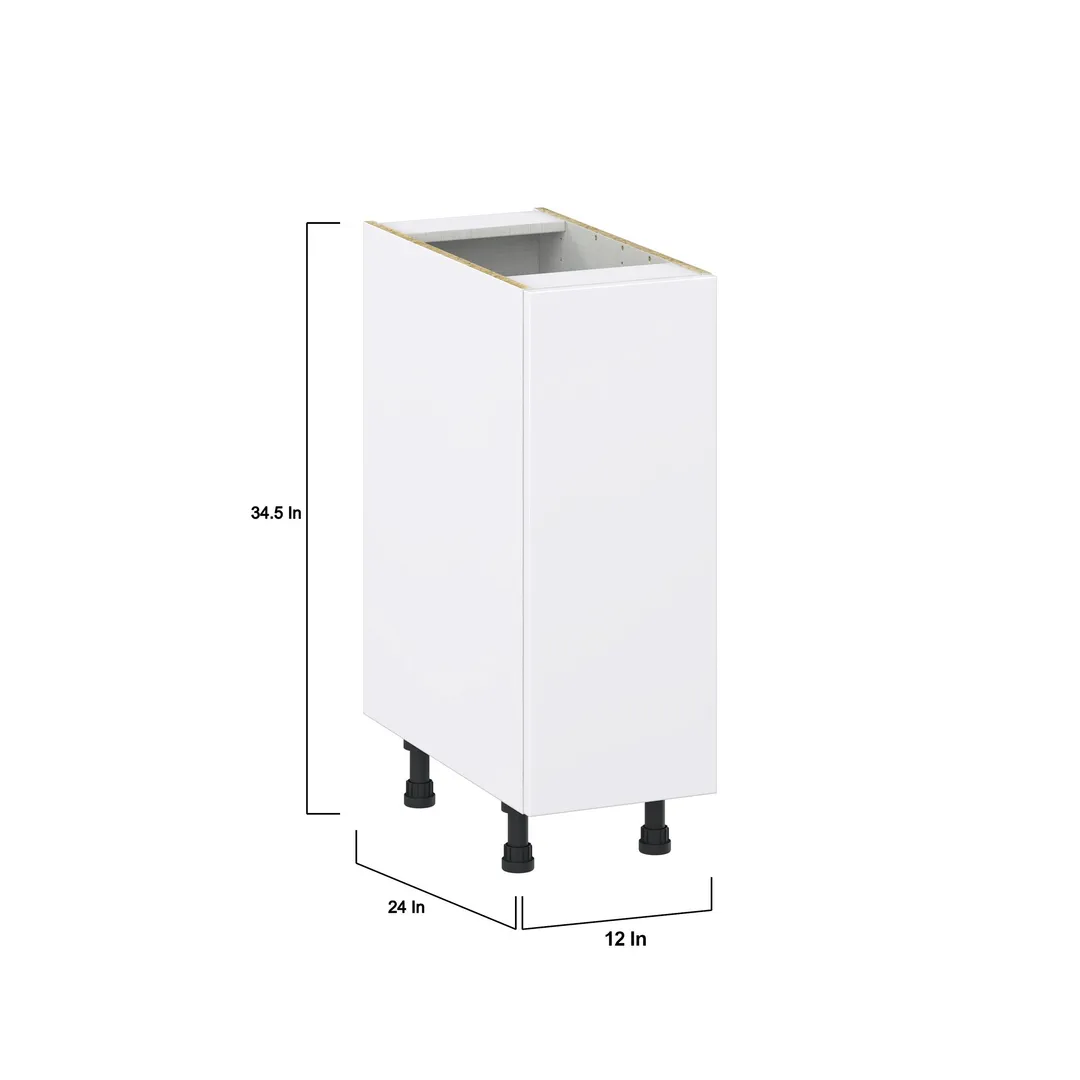 Hugo&Borg Lasalle 12-in W x 34.5-in H x 24-in D Bright White Slab 3-Drawers Base Fully Assembled Cabinet (Flat Panel Slab Style), photo 4 of 13