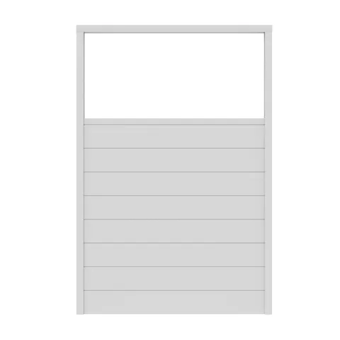 6 × 4 ft White Vinyl Flat-top Fence Panel