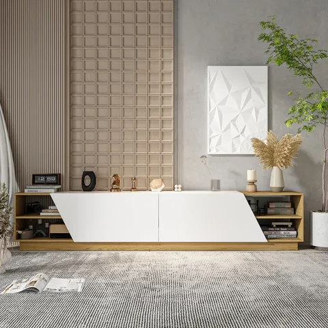 Modern/Contemporary Yellow Tv Cabinet (Accommodates TVs more than 70-in)