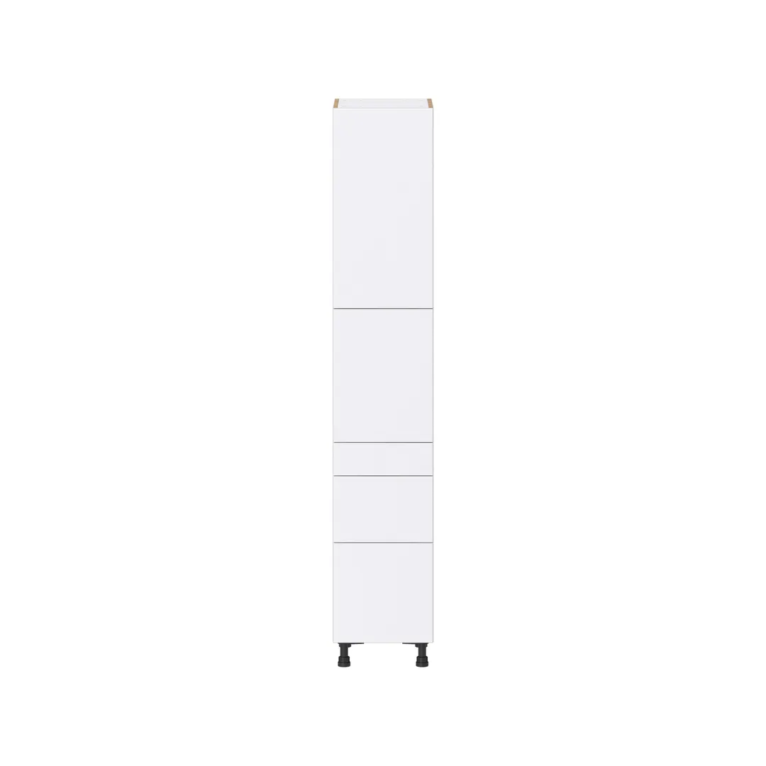 Hugo&Borg Lasalle 15-in W x 84.5-in H x 24-in D Bright White Slab 5-Drawer Pantry Fully Assembled Cabinet (Flat Panel Slab Style), photo 7 of 13