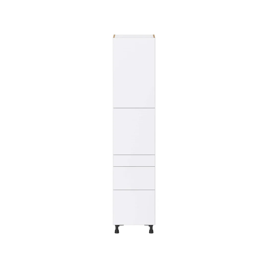 Hugo&Borg Lasalle 18-in W x 84.5-in H x 24-in D Bright White Slab 5-Drawer Pantry Fully Assembled Cabinet (Flat Panel Slab Style), photo 7 of 13