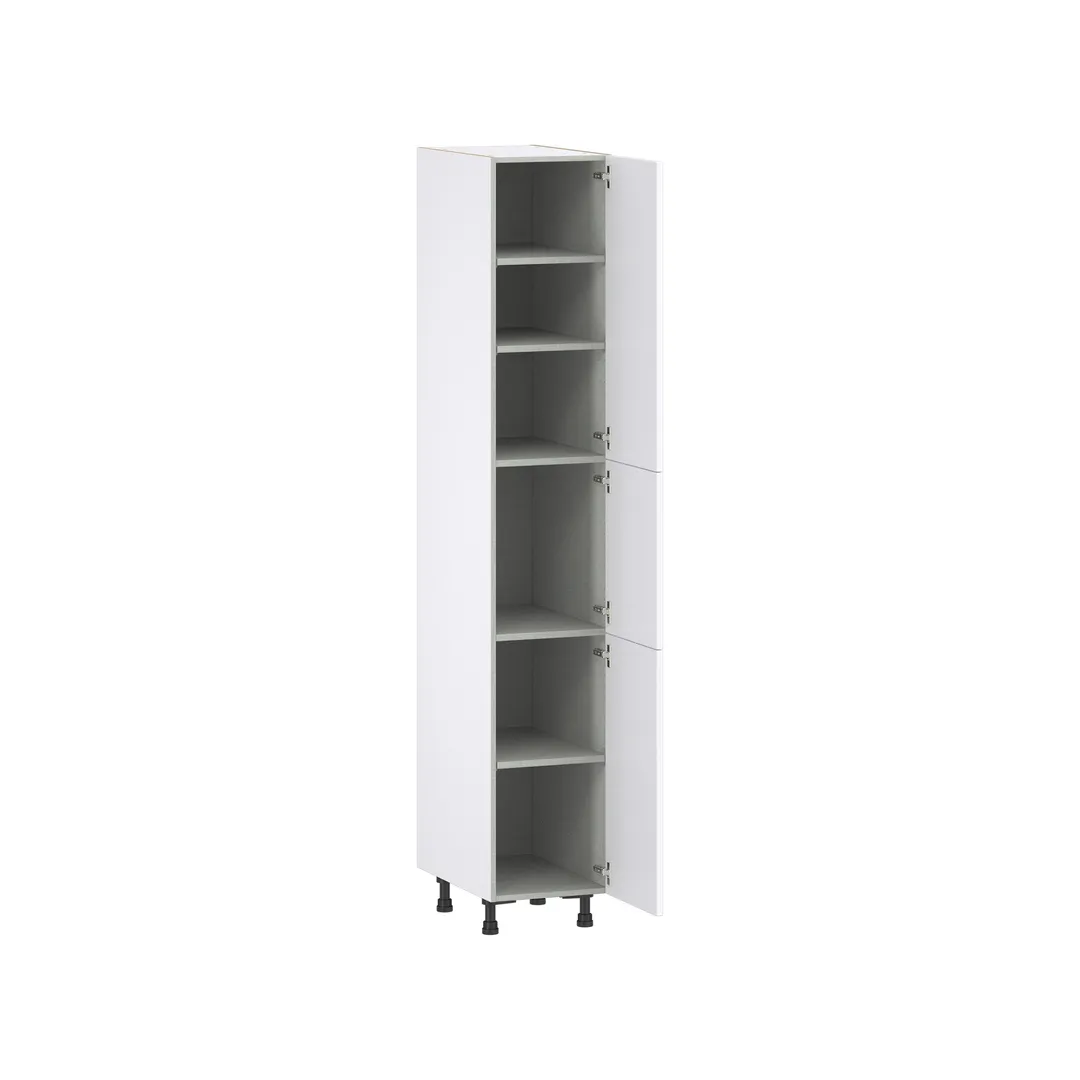 Hugo&Borg Lasalle 15-in W x 89.5-in H x 24-in D Bright White Slab Pantry Fully Assembled Cabinet (Flat Panel Slab Door Style), photo 6 of 13