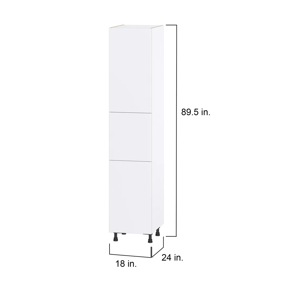 Hugo&Borg Lasalle 18-in W x 89.5-in H x 24-in D Bright White Slab Pantry Fully Assembled Cabinet (Flat Panel Slab Door Style), photo 4 of 13