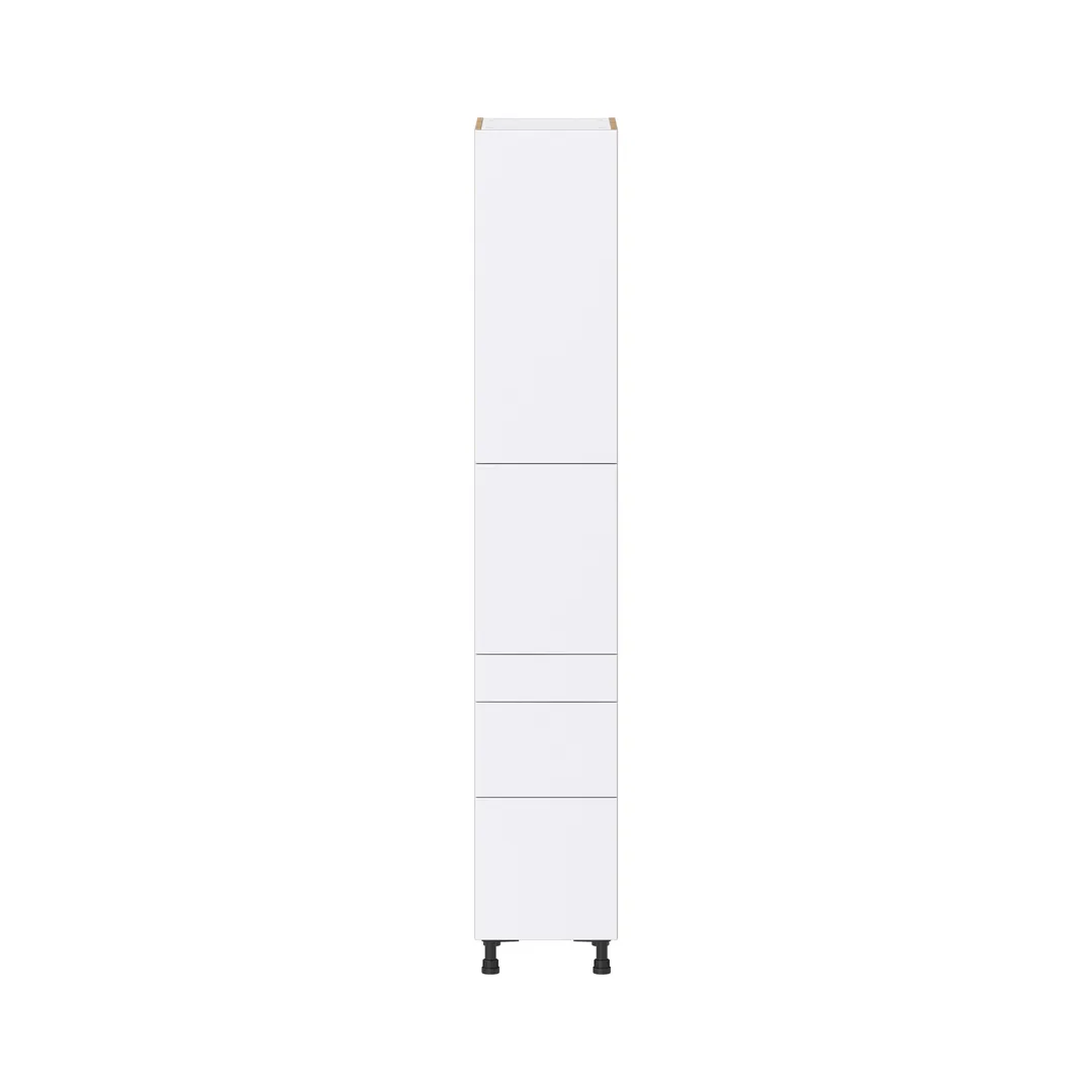 Hugo&Borg Lasalle 15-in W x 89.5-in H x 24-in D Bright White Slab 5-Drawer Pantry Fully Assembled Cabinet (Flat Panel Slab Style), photo 7 of 13