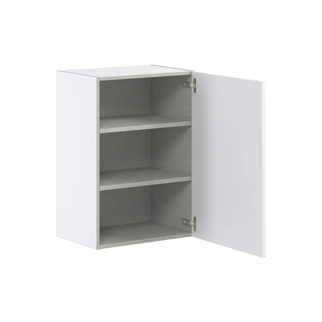 Hugo&Borg Lasalle 21-in W x 30-in H x 14-in D Bright White Slab Wall Fully Assembled Cabinet (Flat Panel Slab Door Style), photo 6 of 13