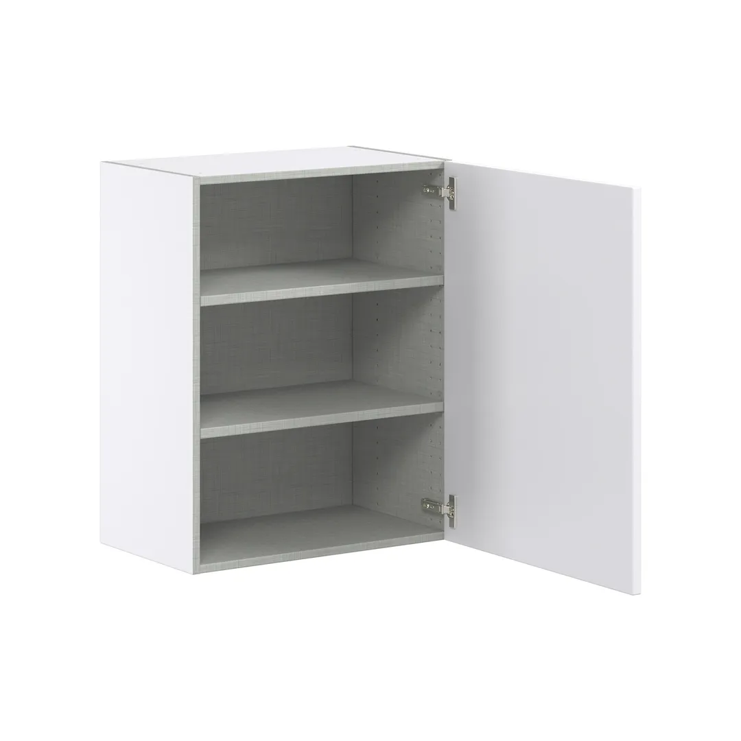 Hugo&Borg Lasalle 24-in W x 30-in H x 14-in D Bright White Slab Wall Fully Assembled Cabinet (Flat Panel Slab Door Style), photo 6 of 13