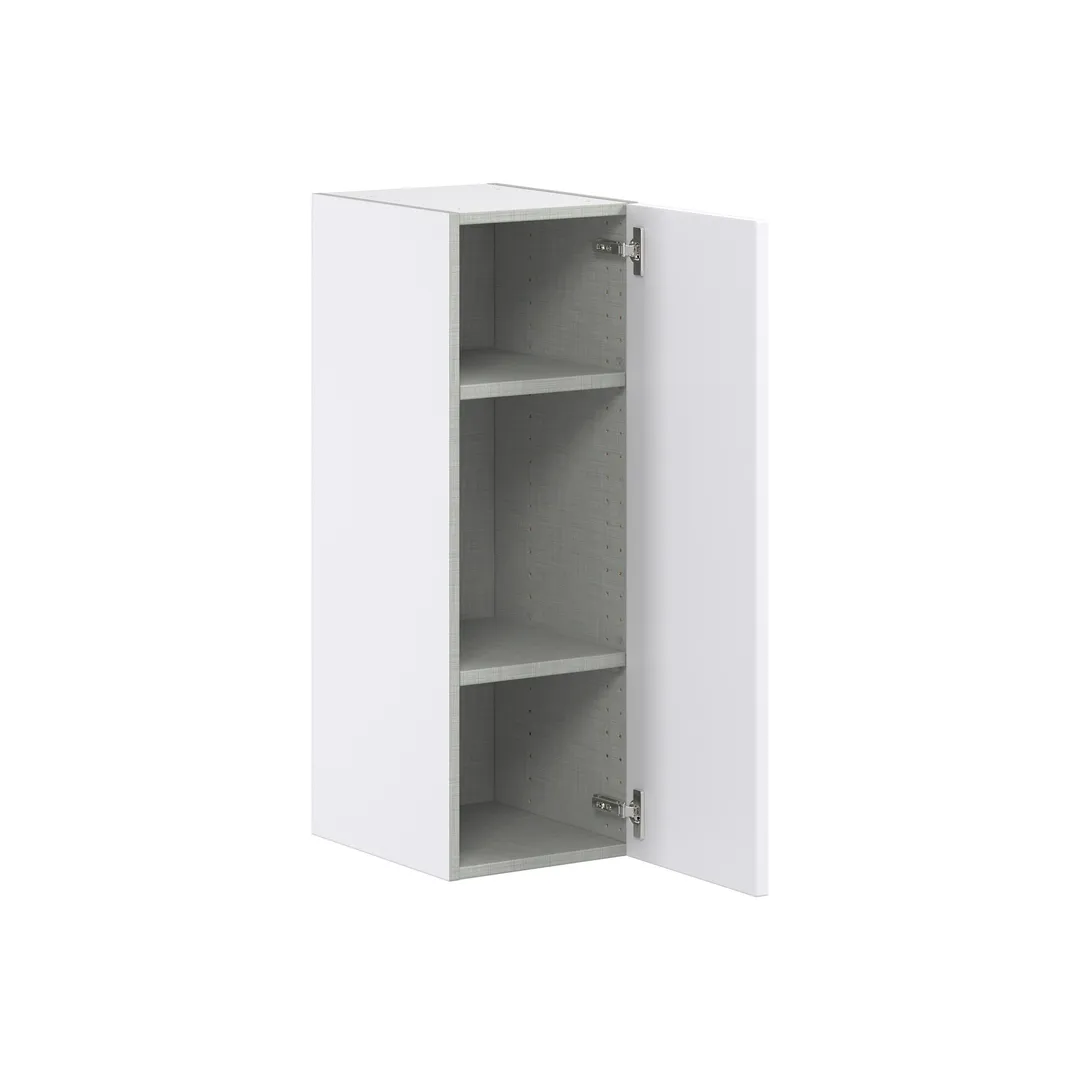Hugo&Borg Lasalle 12-in W x 35-in H x 14-in D Bright White Slab Wall Fully Assembled Cabinet (Flat Panel Slab Door Style), photo 6 of 13