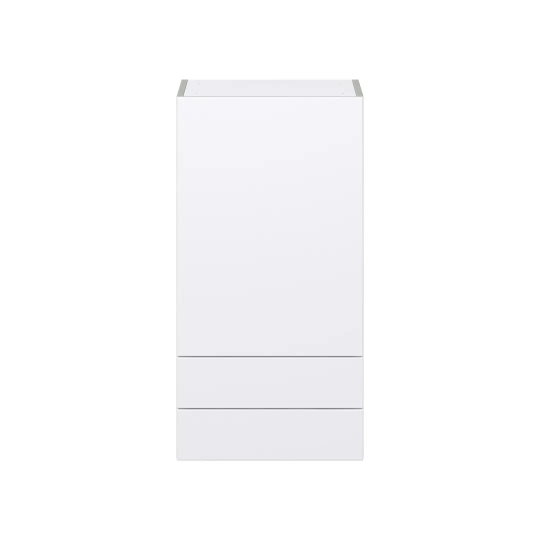 Hugo&Borg Lasalle 18-in W x 35-in H x 14-in D Bright White Slab 2-Drawers Wall Fully Assembled Cabinet (Flat Panel Slab Style), photo 7 of 13