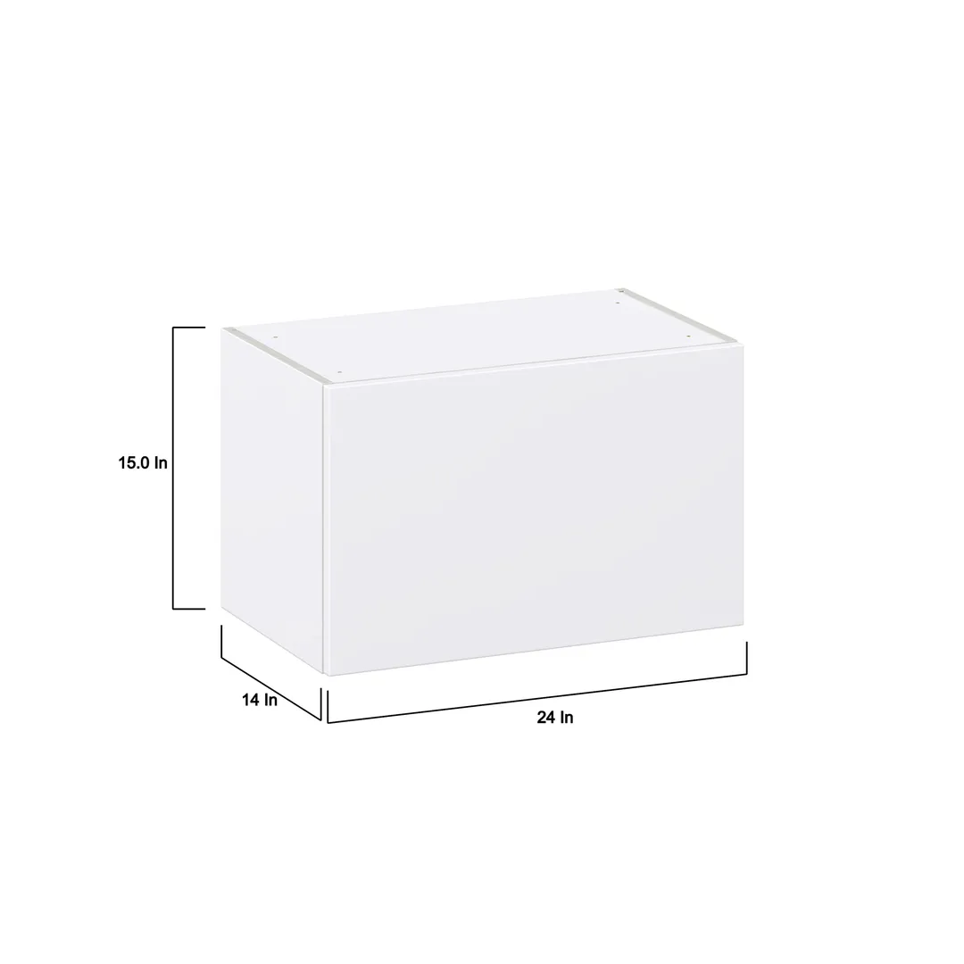 Hugo&Borg Lasalle 24-in W x 15-in H x 14-in D Bright White Slab Wall Fully Assembled Cabinet (Flat Panel Slab Door Style), photo 4 of 13