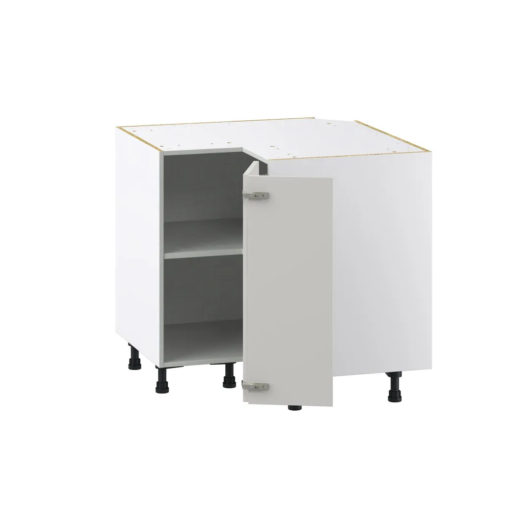 Hugo&Borg Belcourt 36-in W x 34.5-in H x 36-in D Gray Painted L-shaped Corner Base Fully Assembled Cabinet (Recessed Panel Shaker Style), photo 6 of 9