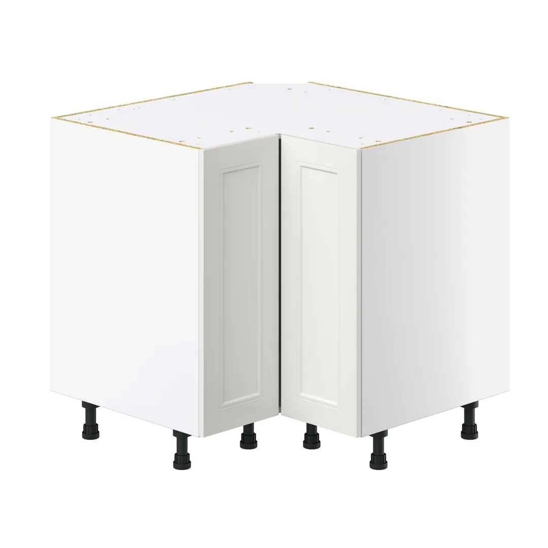 Hugo&Borg Belcourt 36-in W x 34.5-in H x 36-in D Gray Painted L-shaped Corner Base Fully Assembled Cabinet (Recessed Panel Shaker Style), photo 7 of 9
