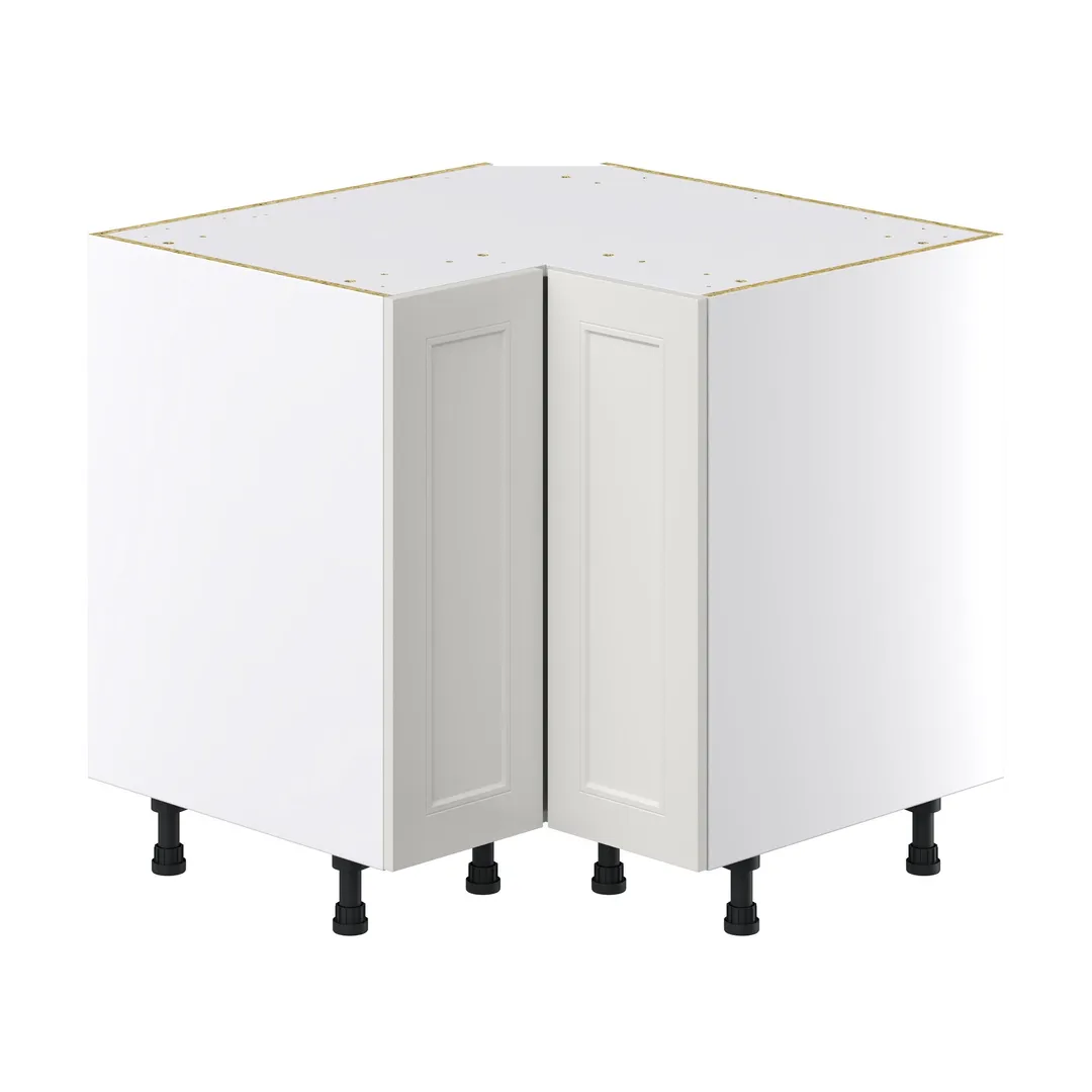 Hugo&Borg Belcourt 36-in W x 34.5-in H x 36-in D Gray Painted Lazy Susan Corner Base Fully Assembled Cabinet (Recessed Panel Shaker Style), photo 7 of 9