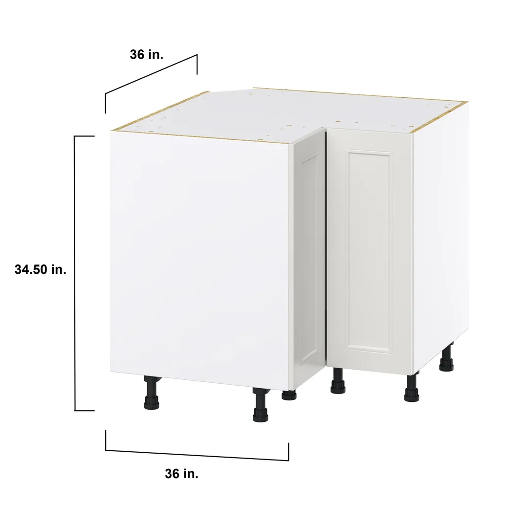 Hugo&Borg Belcourt 36-in W x 34.5-in H x 36-in D Gray Painted L-shaped Corner Base Fully Assembled Cabinet (Recessed Panel Shaker Style), photo 4 of 9