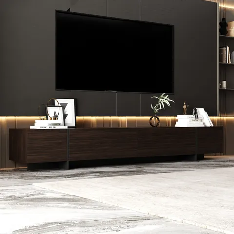 Modern/Contemporary Brown Tv Cabinet (Accommodates TVs more than 70-in)