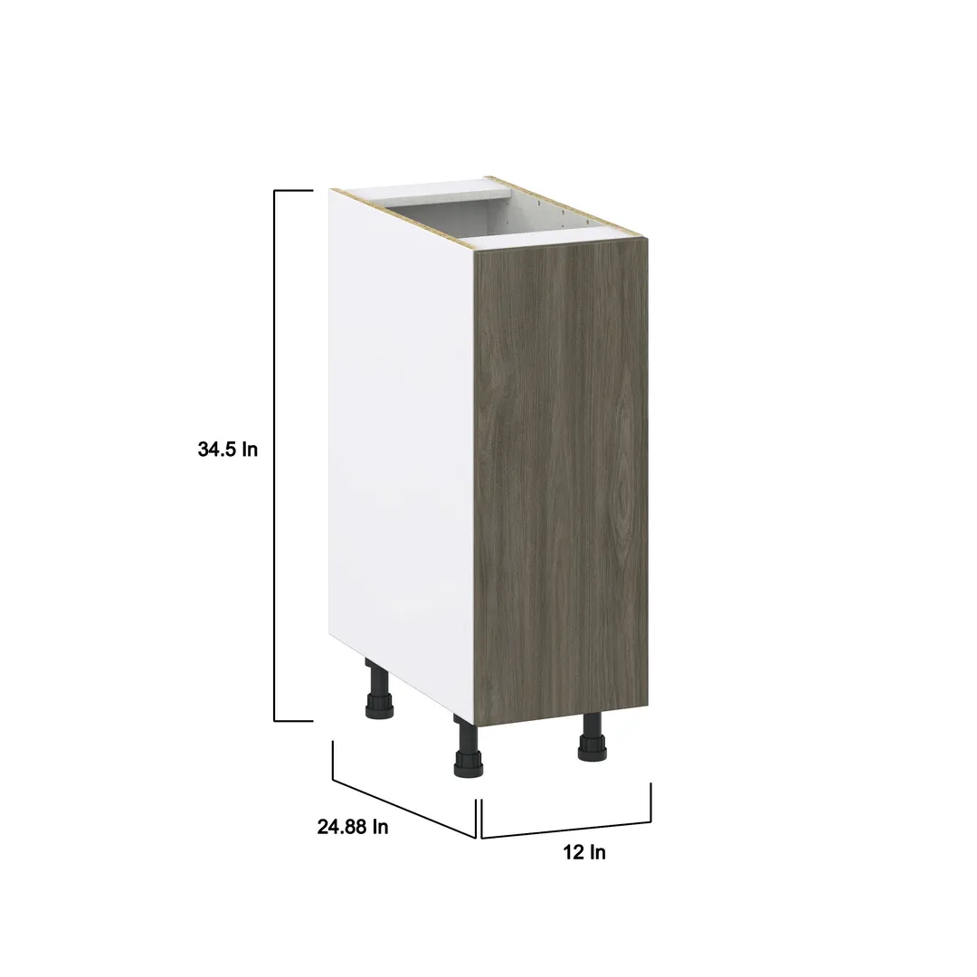 Hugo&Borg Savane 12-in W x 34.5-in H x 24-in D Textmel 3-Drawers Base Fully Assembled Cabinet (Flat Panel Slab Style), photo 4 of 9