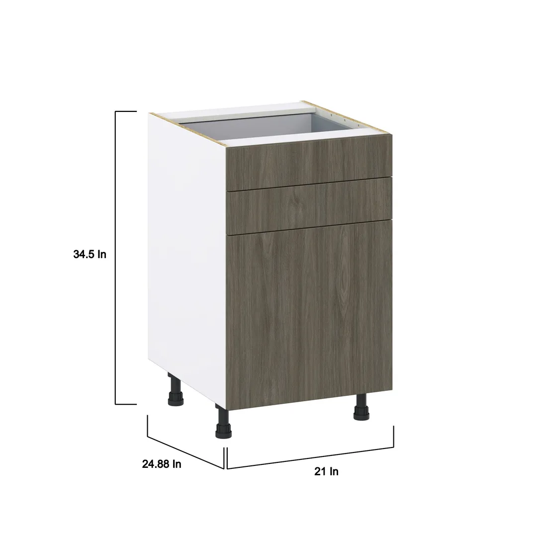 Hugo&Borg Savane 21-in W x 34.5-in H x 24-in D Textmel 2-Drawers Base Fully Assembled Cabinet (Flat Panel Slab Style), photo 4 of 9