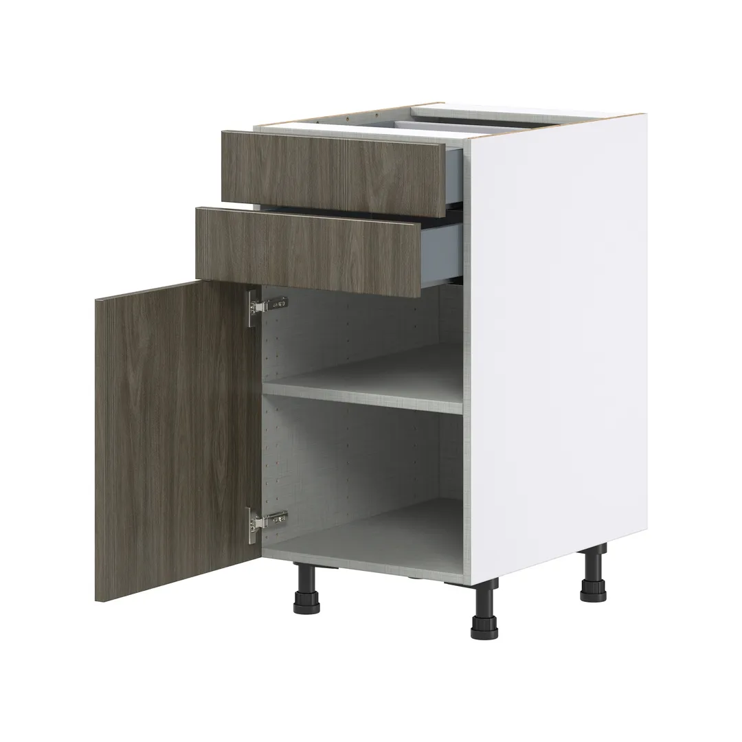 Hugo&Borg Savane 18-in W x 34.5-in H x 24-in D Textmel 2-Drawers Base Fully Assembled Cabinet (Flat Panel Slab Style), photo 6 of 9