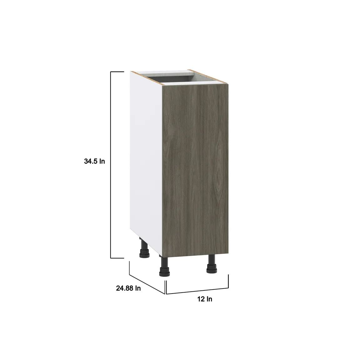 Hugo&Borg Savane 12-in W x 34.5-in H x 24-in D Textmel Base Fully Assembled Cabinet (Flat Panel Slab Door Style), photo 4 of 9